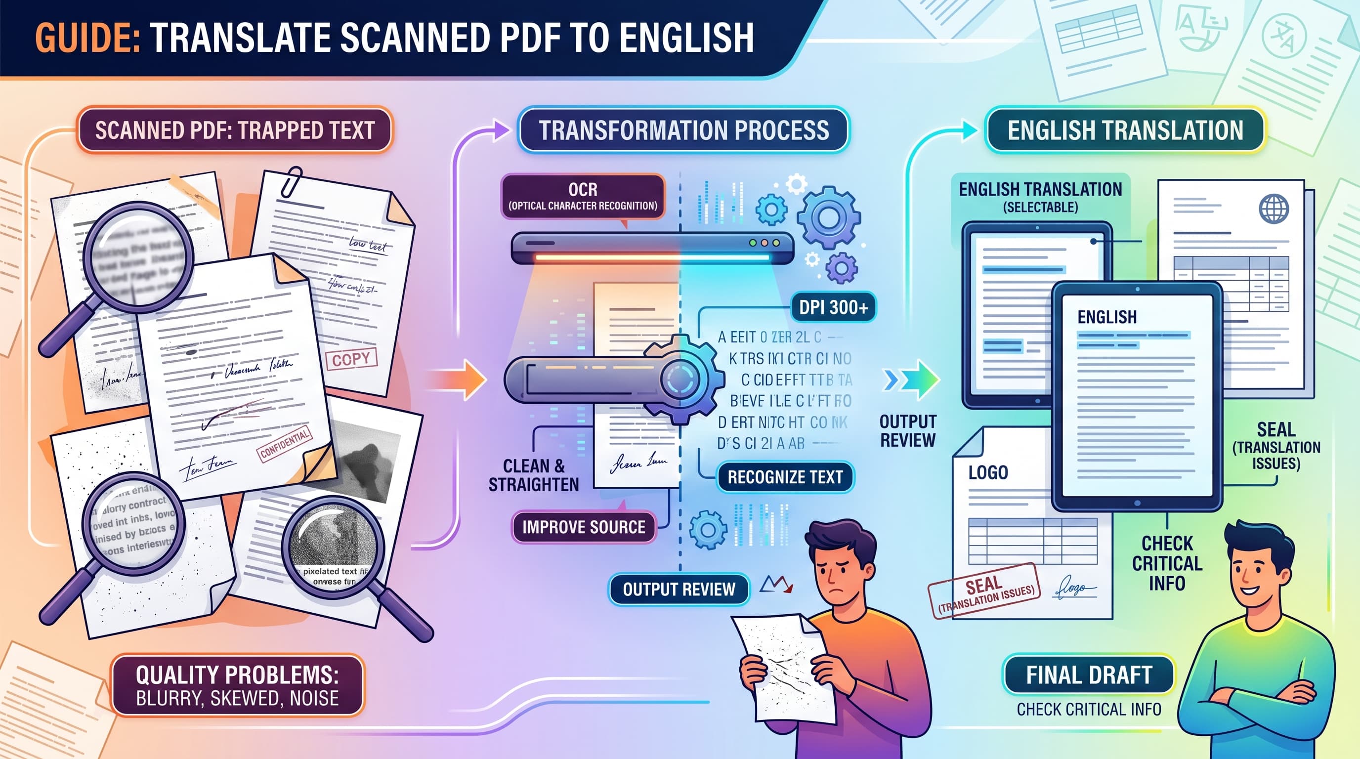 Translate scanned PDF to English guide cover image